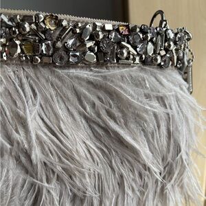 Coach Poppy Ostrich Feather Clutch Limited CRDC Runway Production Sample